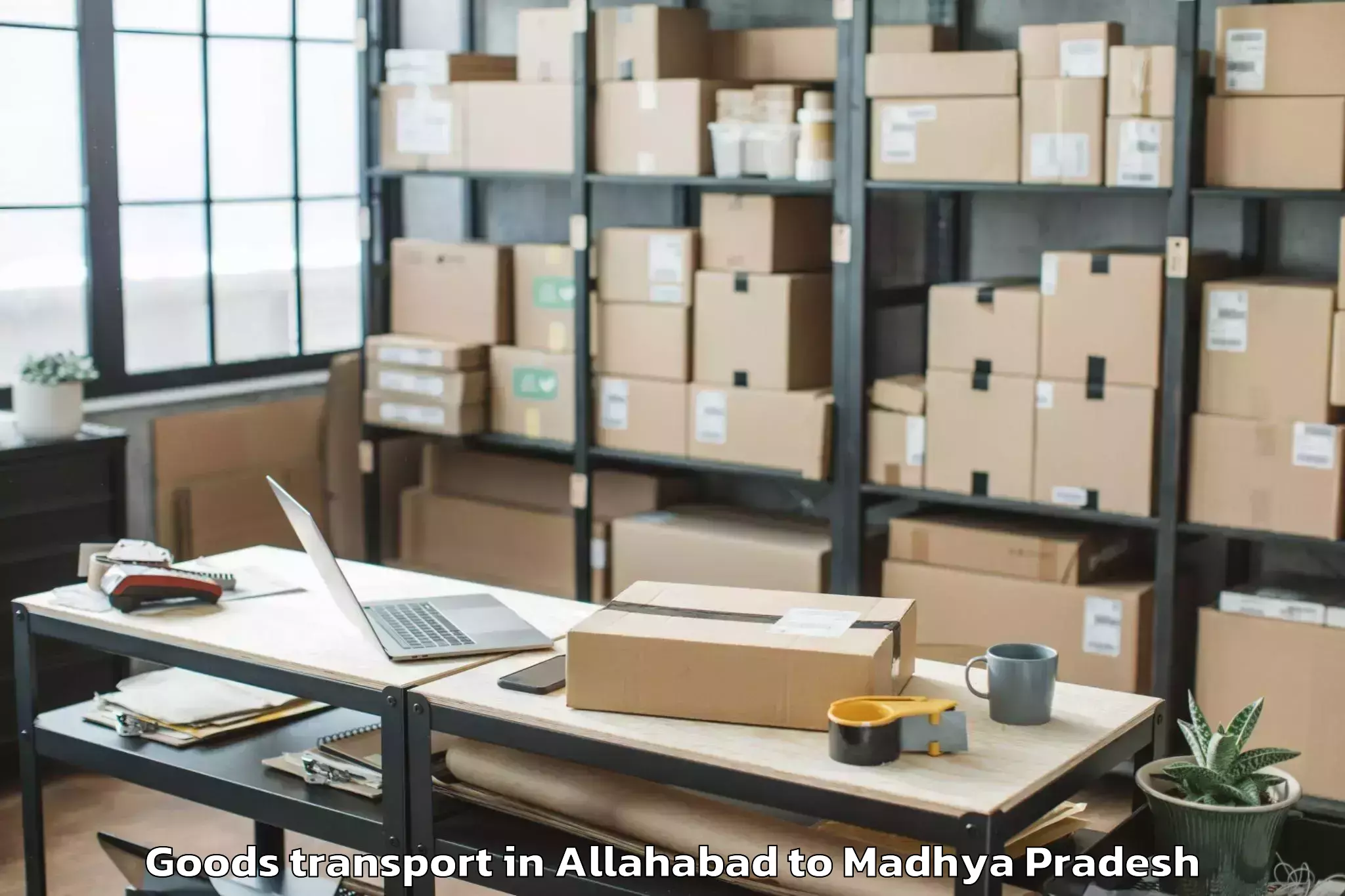 Hassle-Free Allahabad to Dewas Goods Transport